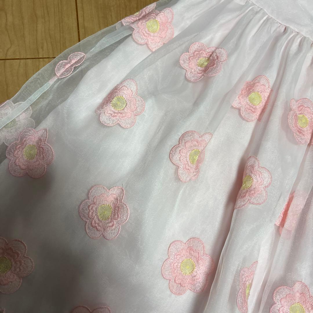 クリーニング済み　チエコサク　ミキハウス　ノースリーブワンピース