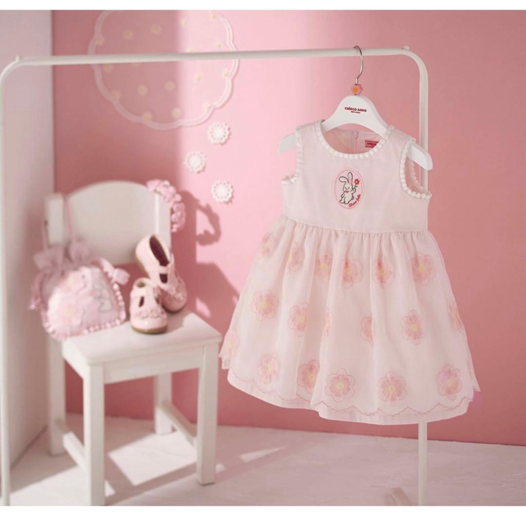 クリーニング済み　チエコサク　ミキハウス　ノースリーブワンピース