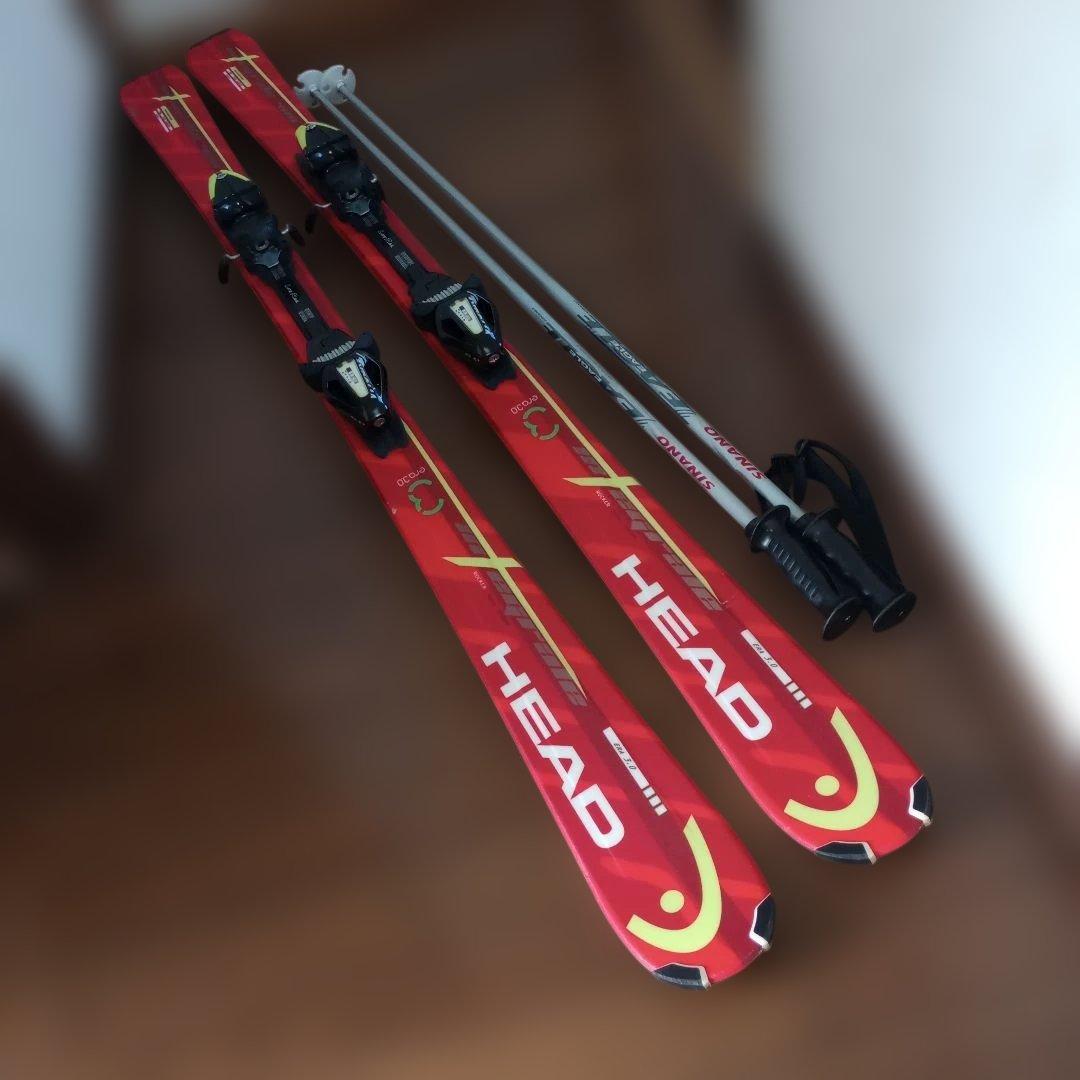 パ*ン様 中古スキー HEAD 156cm Integrale400　ポール付