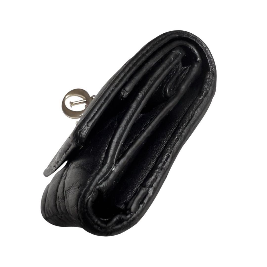 Christian Dior ディオール 折り財布 ブラック ロゴチャーム