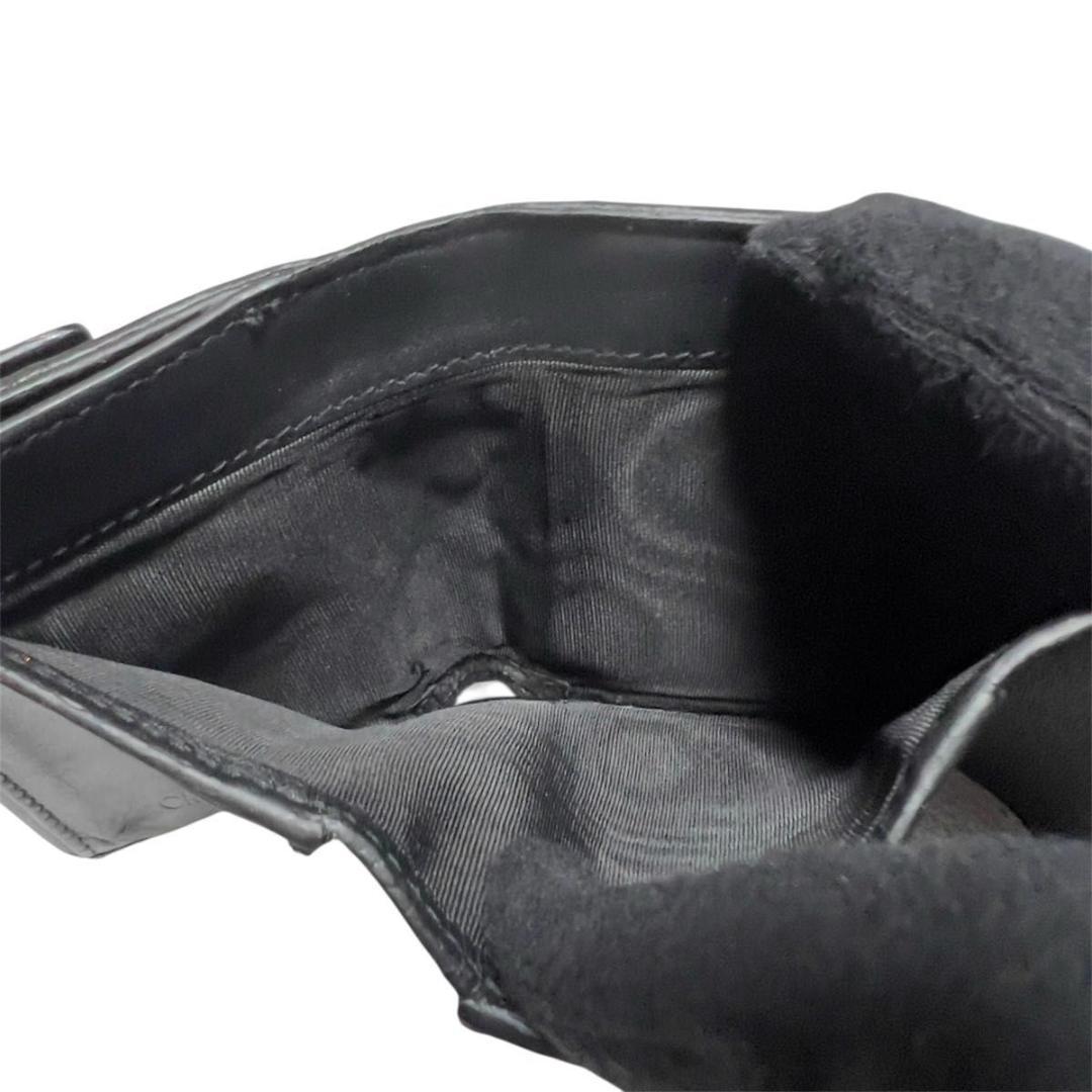 Christian Dior ディオール 折り財布 ブラック ロゴチャーム