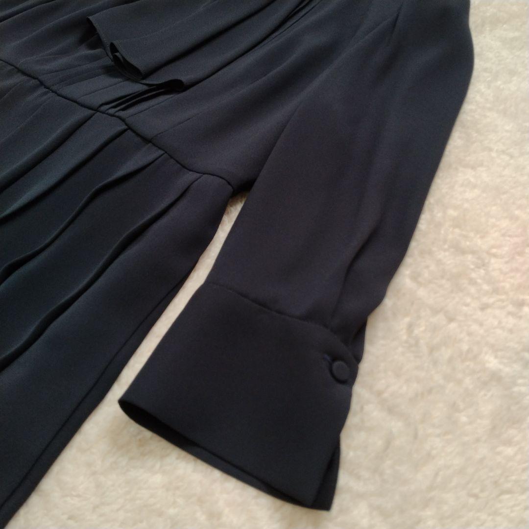 saya00b025　セルフォード　ボウタイプリーツワンピース　ロング