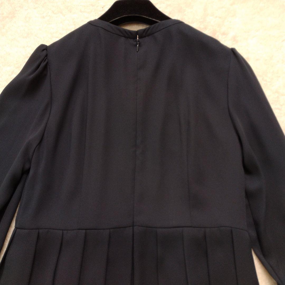 saya00b025　セルフォード　ボウタイプリーツワンピース　ロング