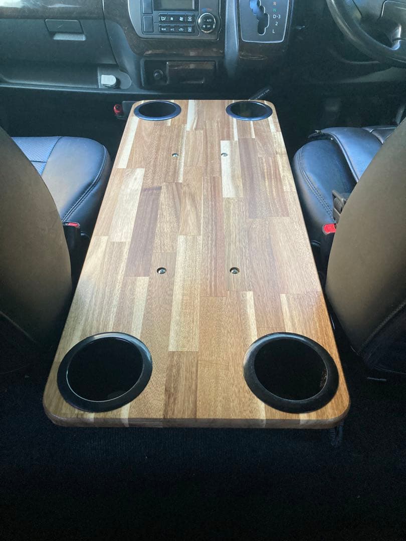 ハイエース　コンソール　ドリンクホルダー　フラットテーブル　ナロー用