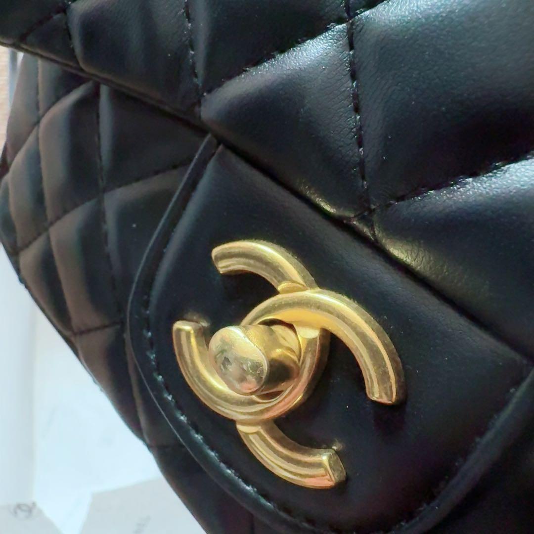 CHANEL ロゴハンドル キルティング ショルダーバッグ ノベルティ 訳あり