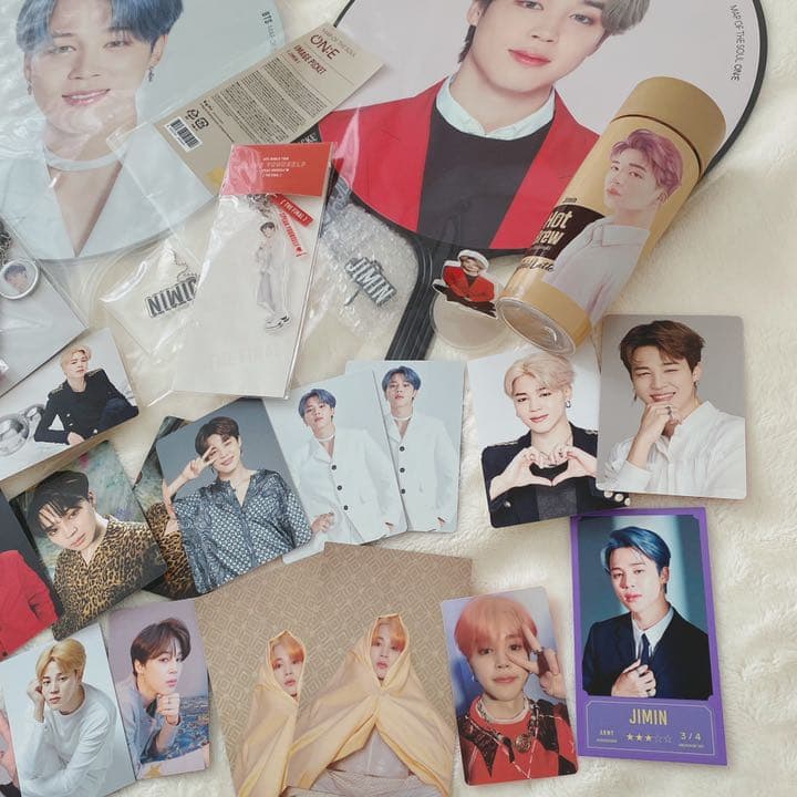 連休値下げ！　BTS うちわ トレカ グッズ ジミン 公式 まとめて