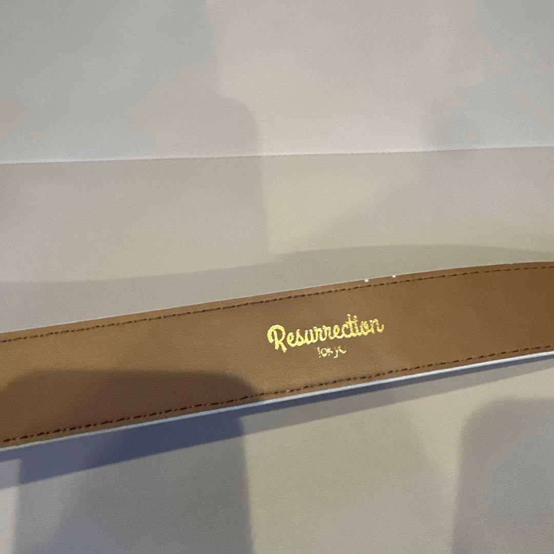 レザレクション　ベルト　ホワイト