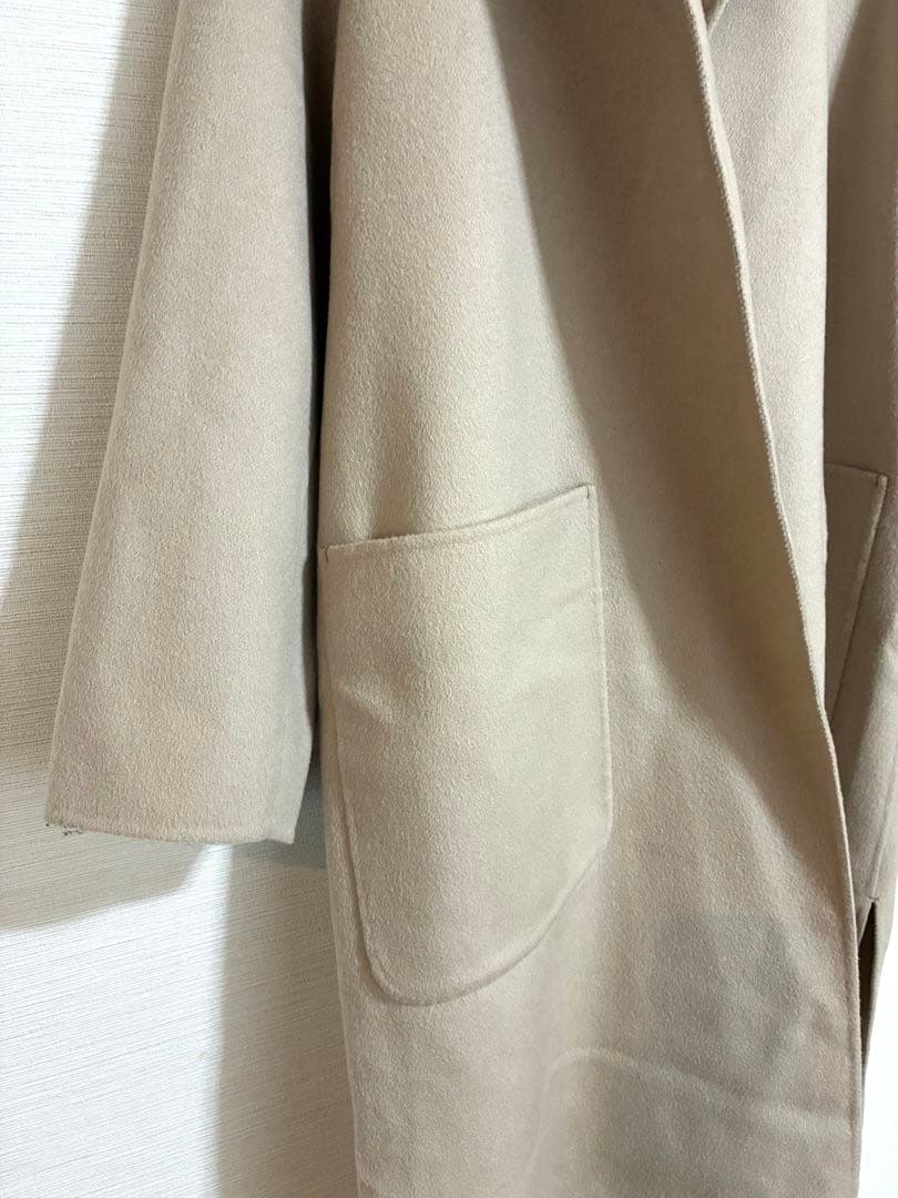 23区 ウールカシミヤリバーコート ベージュ 大きいサイズ 44