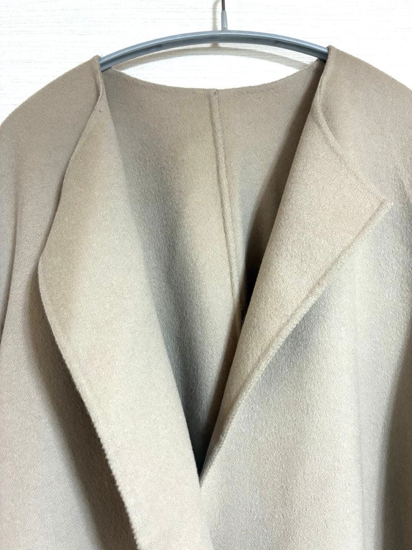 23区 ウールカシミヤリバーコート ベージュ 大きいサイズ 44