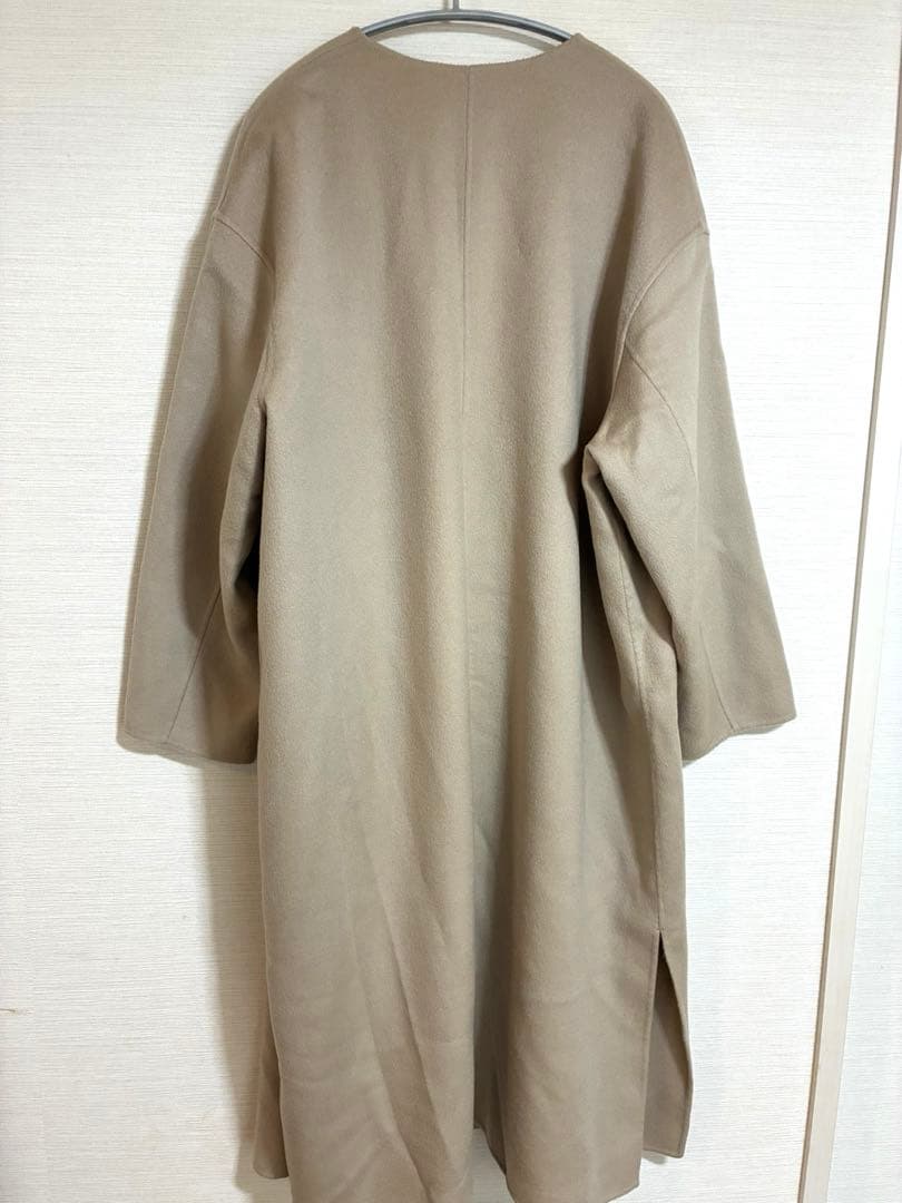 23区 ウールカシミヤリバーコート ベージュ 大きいサイズ 44