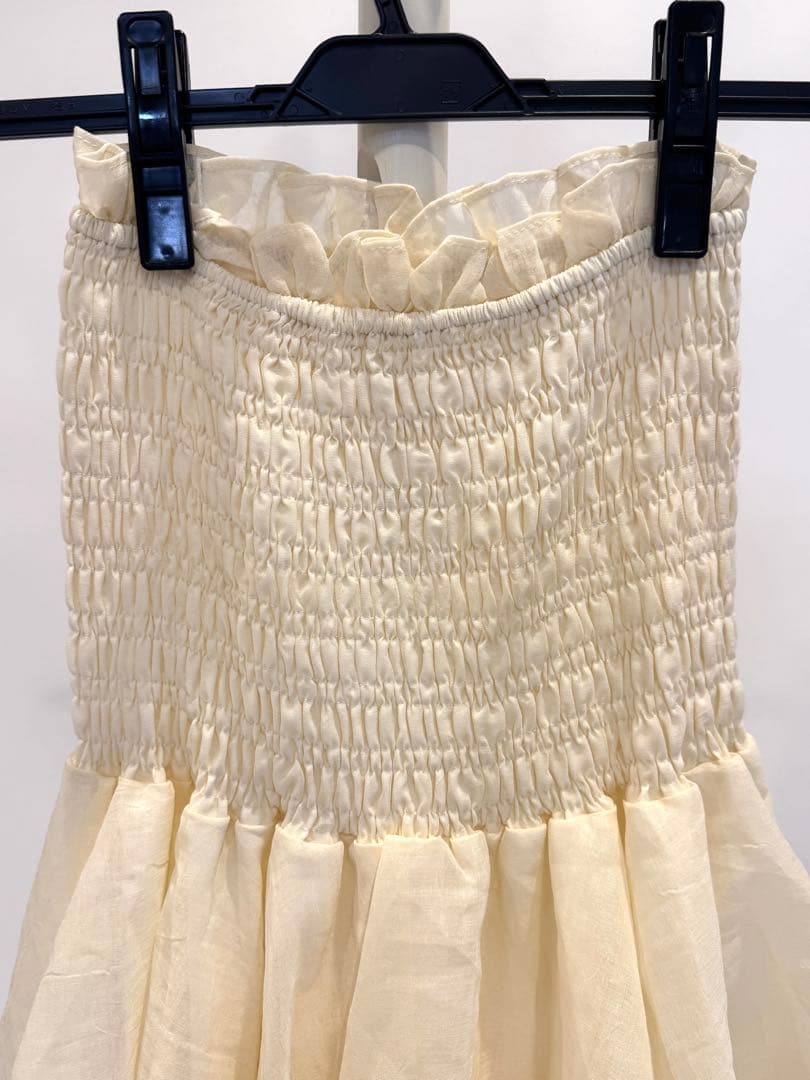 アイボリー maison celon frilly tiered dress