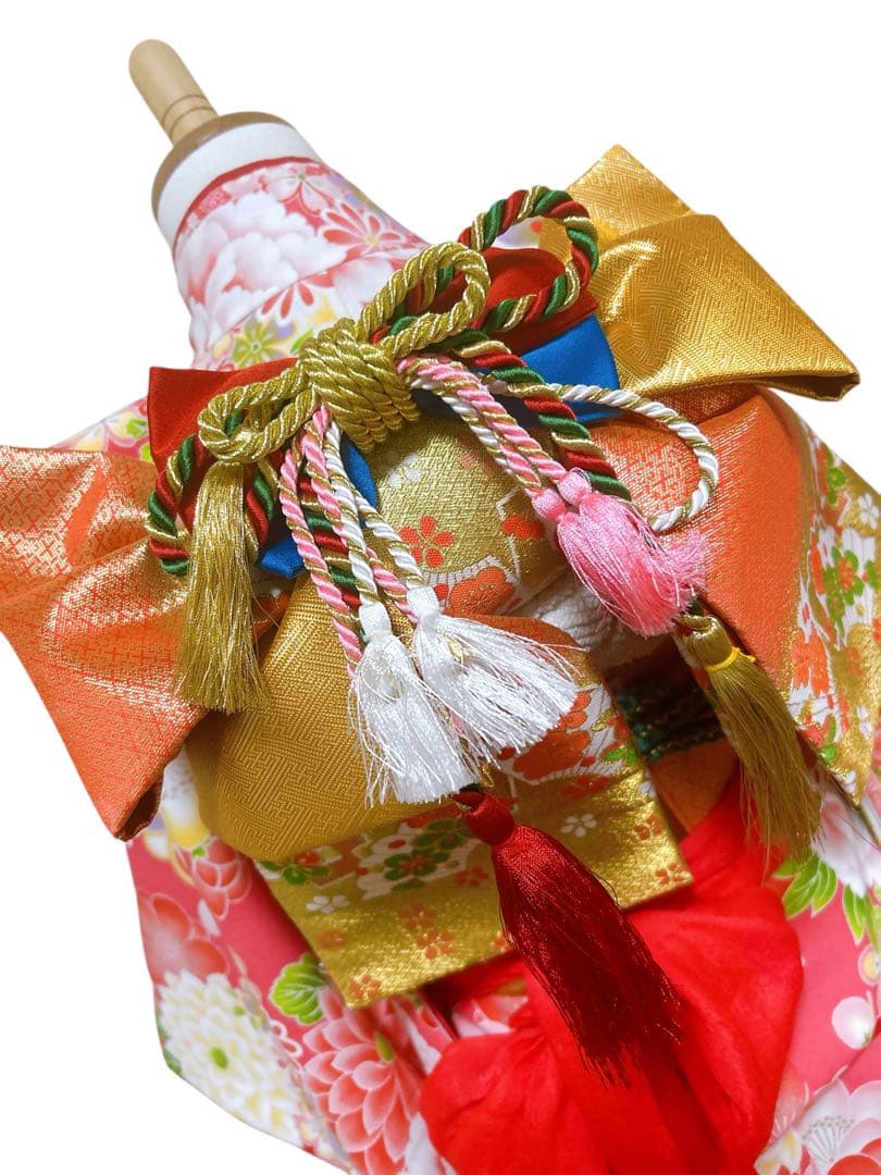 式部浪漫ブランド着物♡七五三　7歳　女の子　フルセット　一式　ピンク系　ゴールド