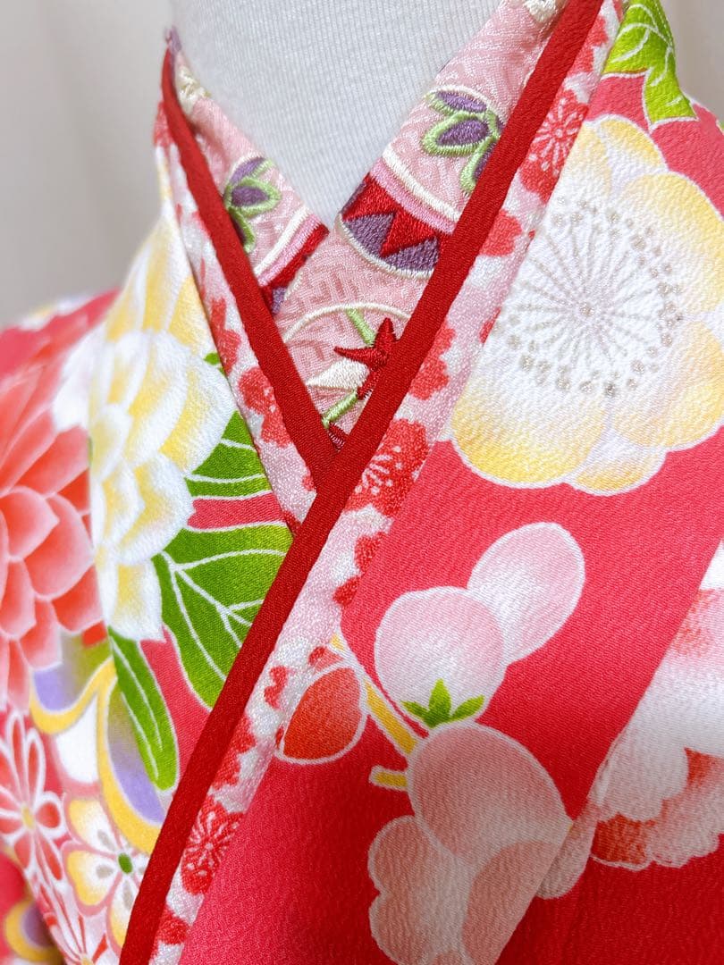 式部浪漫ブランド着物♡七五三　7歳　女の子　フルセット　一式　ピンク系　ゴールド