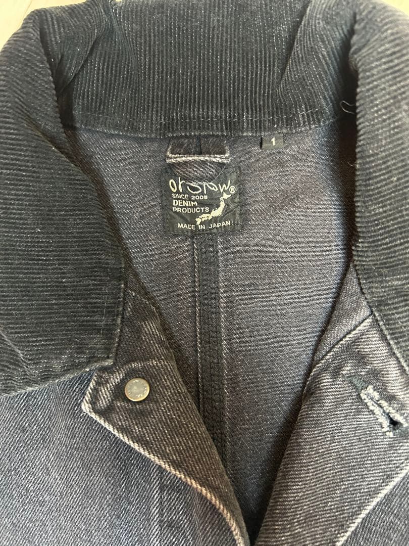 orSlow オアスロウ リラックスフィット カバーオール ブラック黒デニム