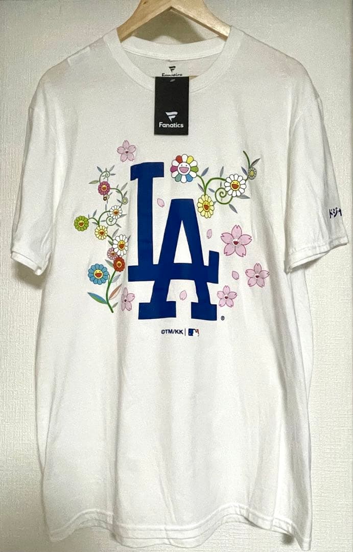 【アメリカ限定/新作】村上隆×ロサンゼルス・ドジャース コラボTシャツ白Lサイズ