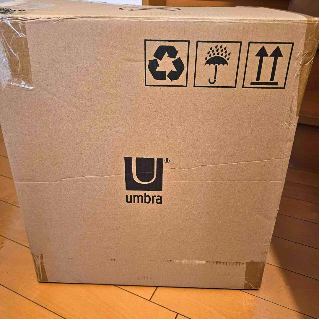 umbra WOODROW 収納スツール 持ち手付き 椅子 収納 整理整頓 木製