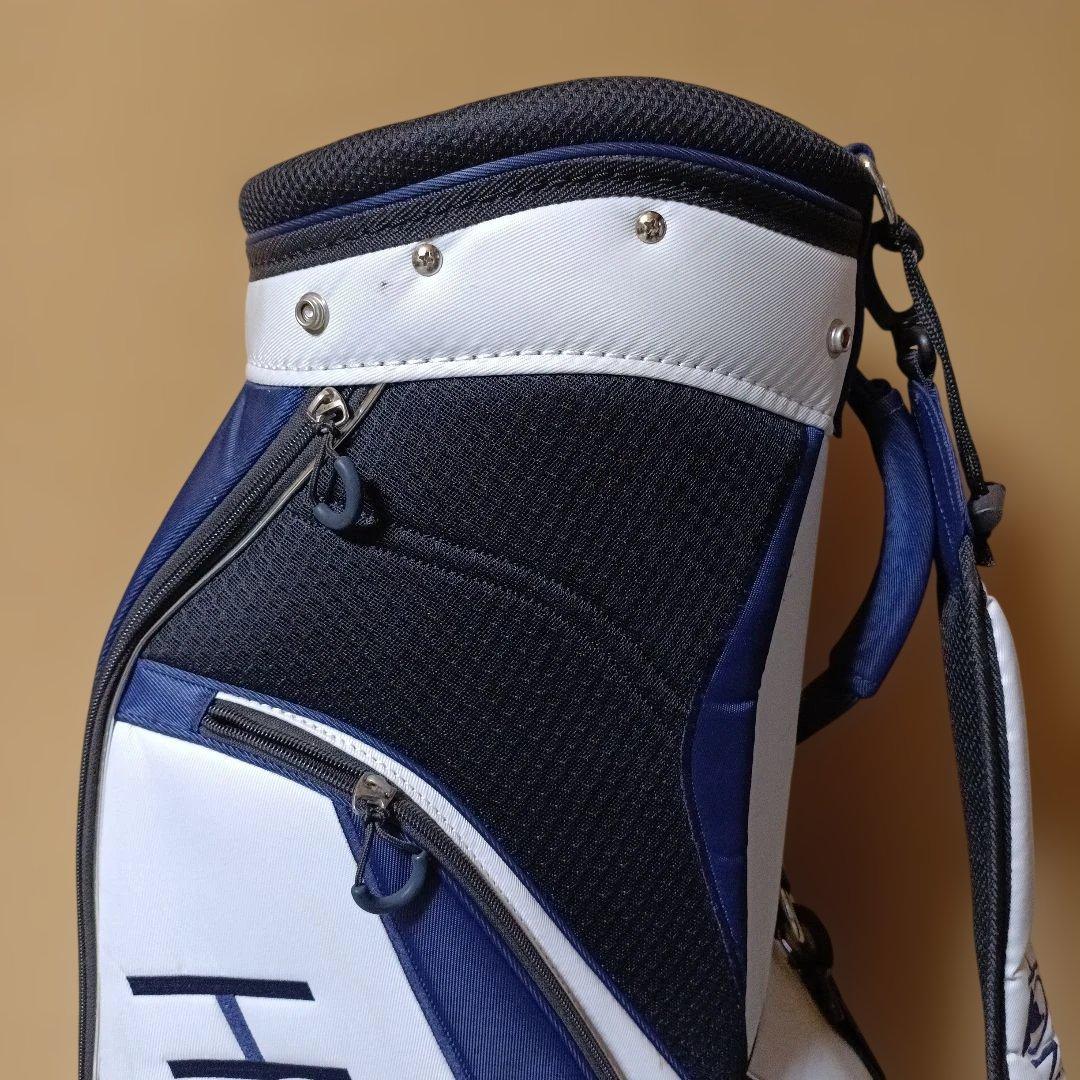 美品 軽量HONMA キャディバッグ ホワイト・ネイビー