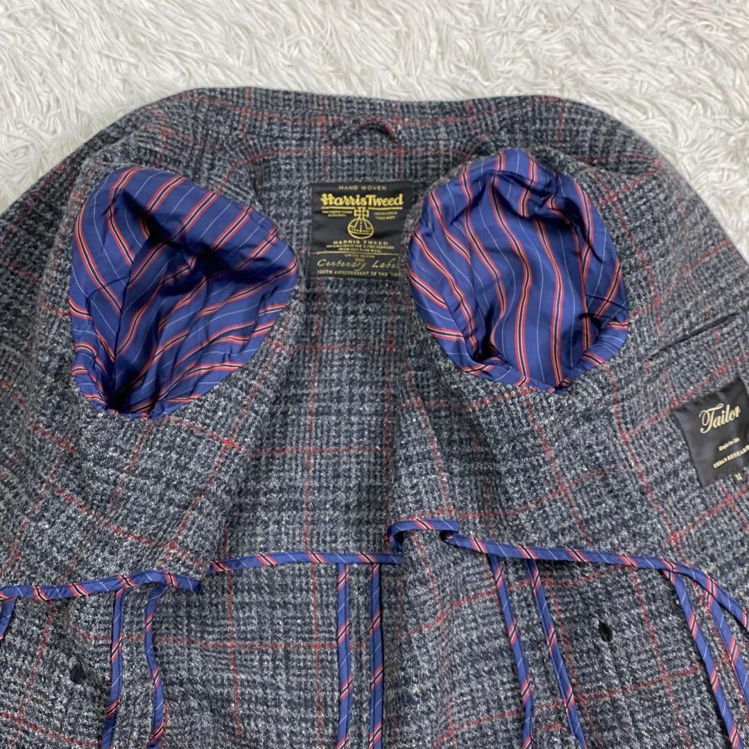 超希少✨限定品 ハリスツイード ジャケット エルボーパッチ 胡桃釦グレンチェック