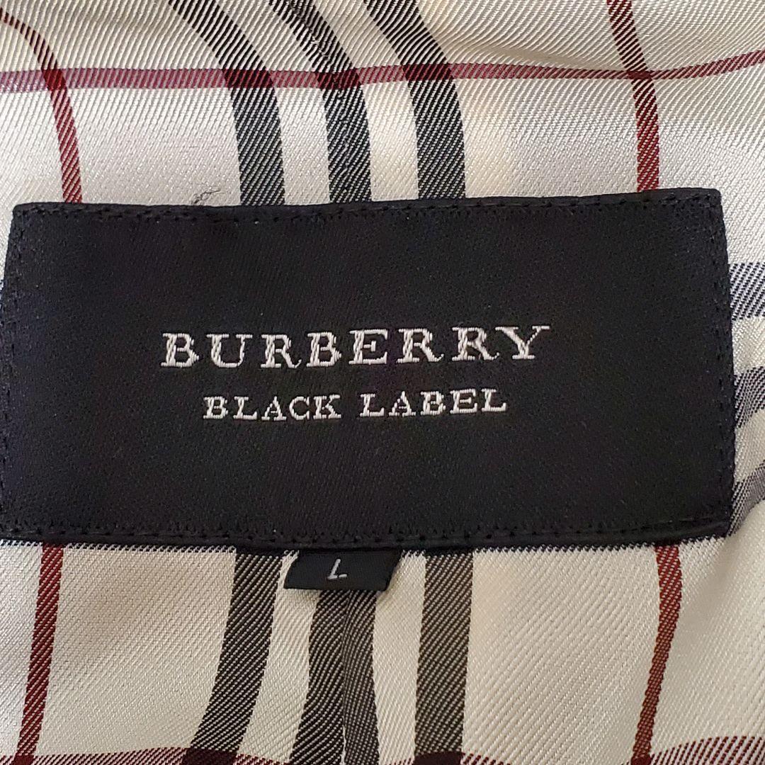 BURBERRY ブラックレーベル ネイビー ウール ダブルブレスト ホースロゴ