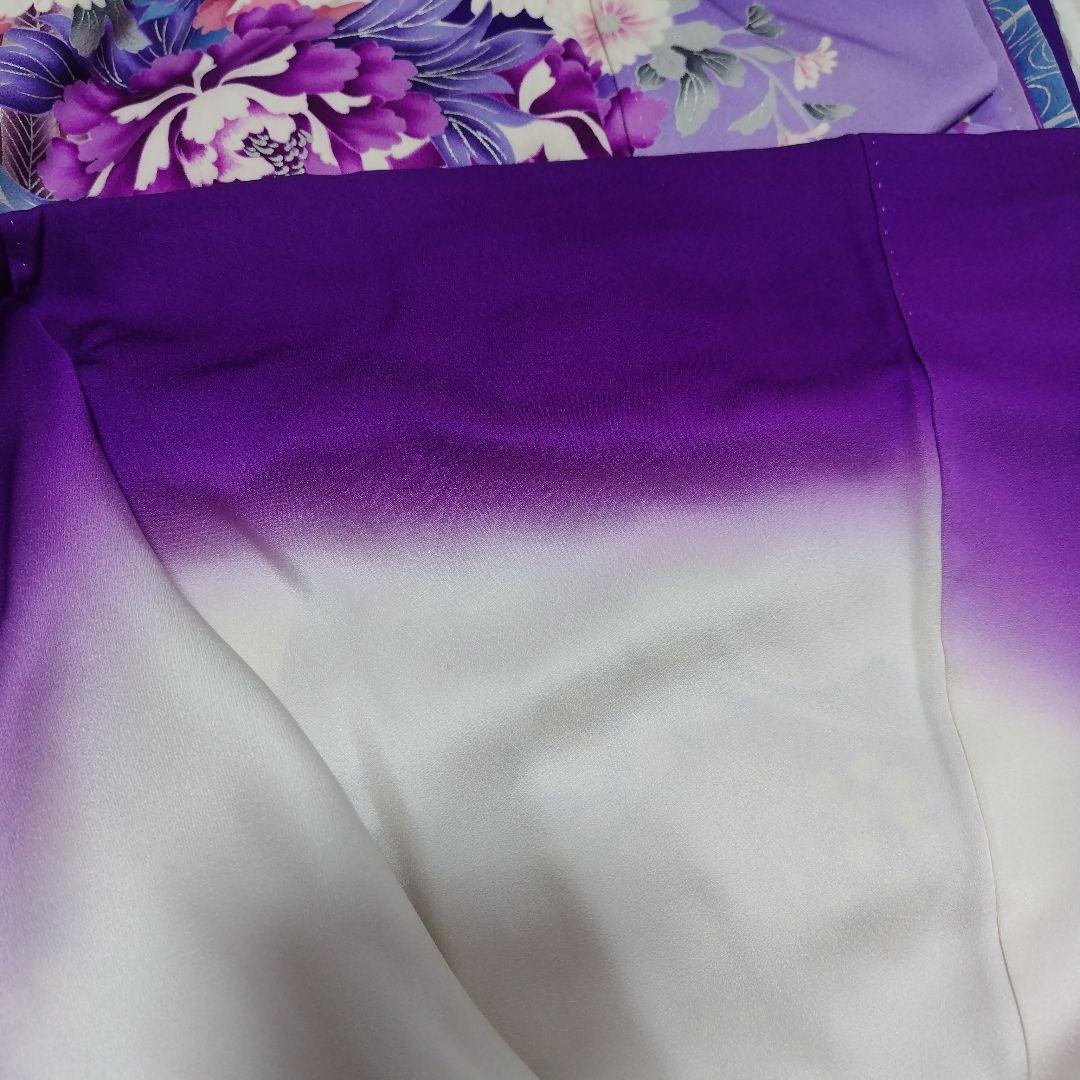 振袖　成人式　正絹　紫　パープル