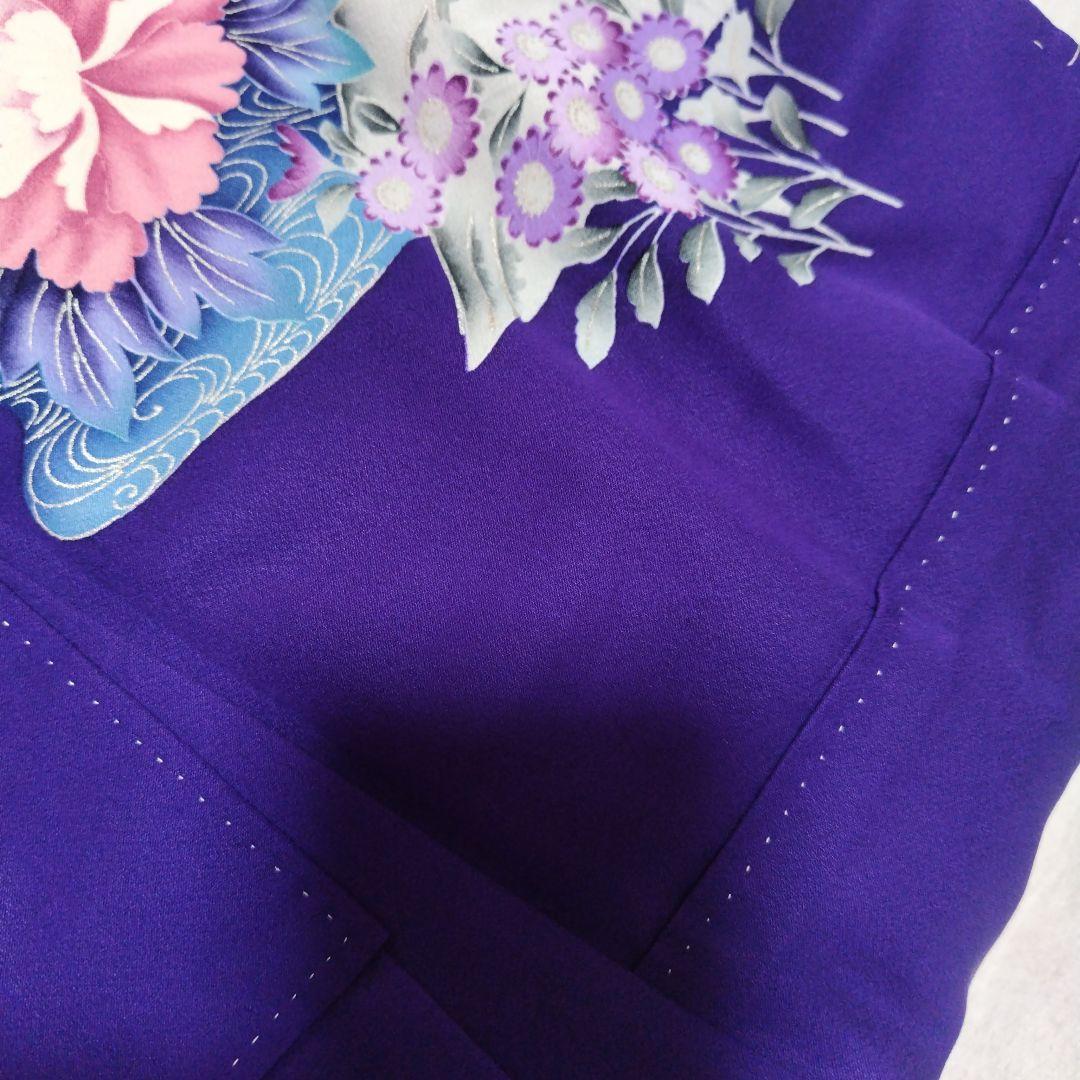 振袖　成人式　正絹　紫　パープル