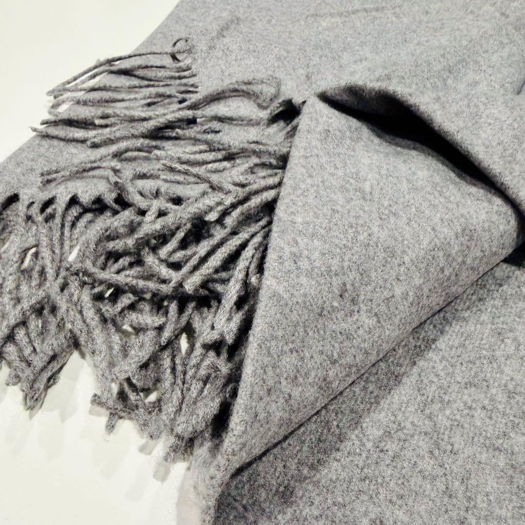 ル*ン様 ジョンストンズ カシミア 大判ストール マフラーグレー　　色: グレー