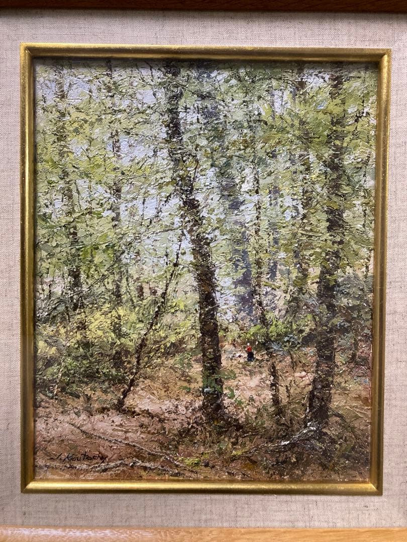 油彩 油絵 風景画【J Koutachy】 フランス風景画 サイン F3号