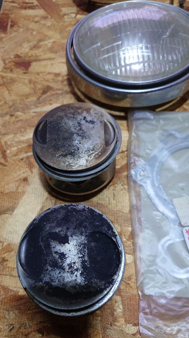 F*n様 SR400 500　ピストン2個、エンジンガード、純正パーツなど　ガレ