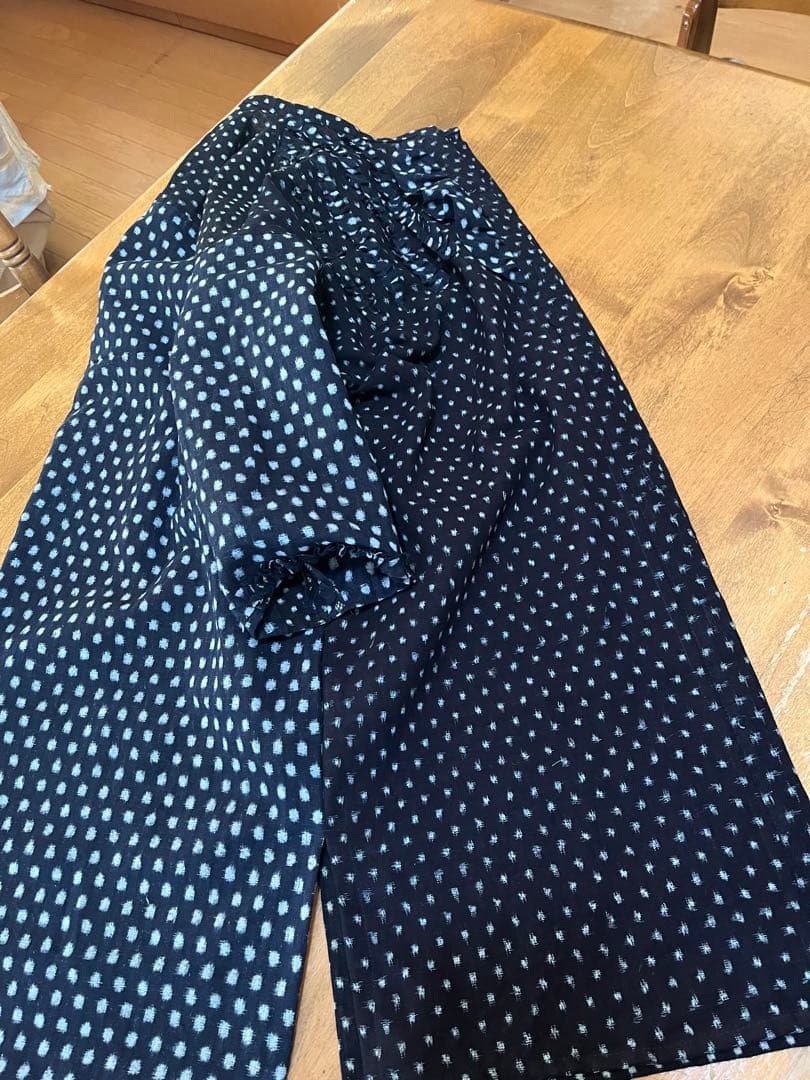 古布リメイク　雪ん子　あられ　チュニック　プルオーバー　七分袖　ハンドメイド