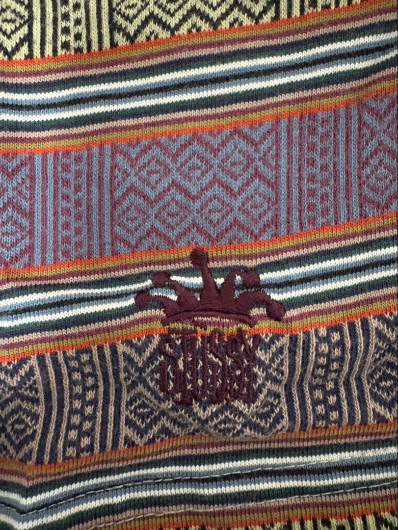 stussy ステューシー　総柄　黒タグ　80s