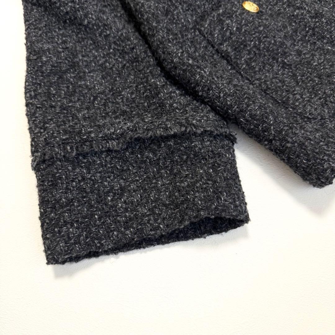 YU⭐︎⭐︎　ラウンジドレス　ノーカラーツイードジャケット　金ボタン