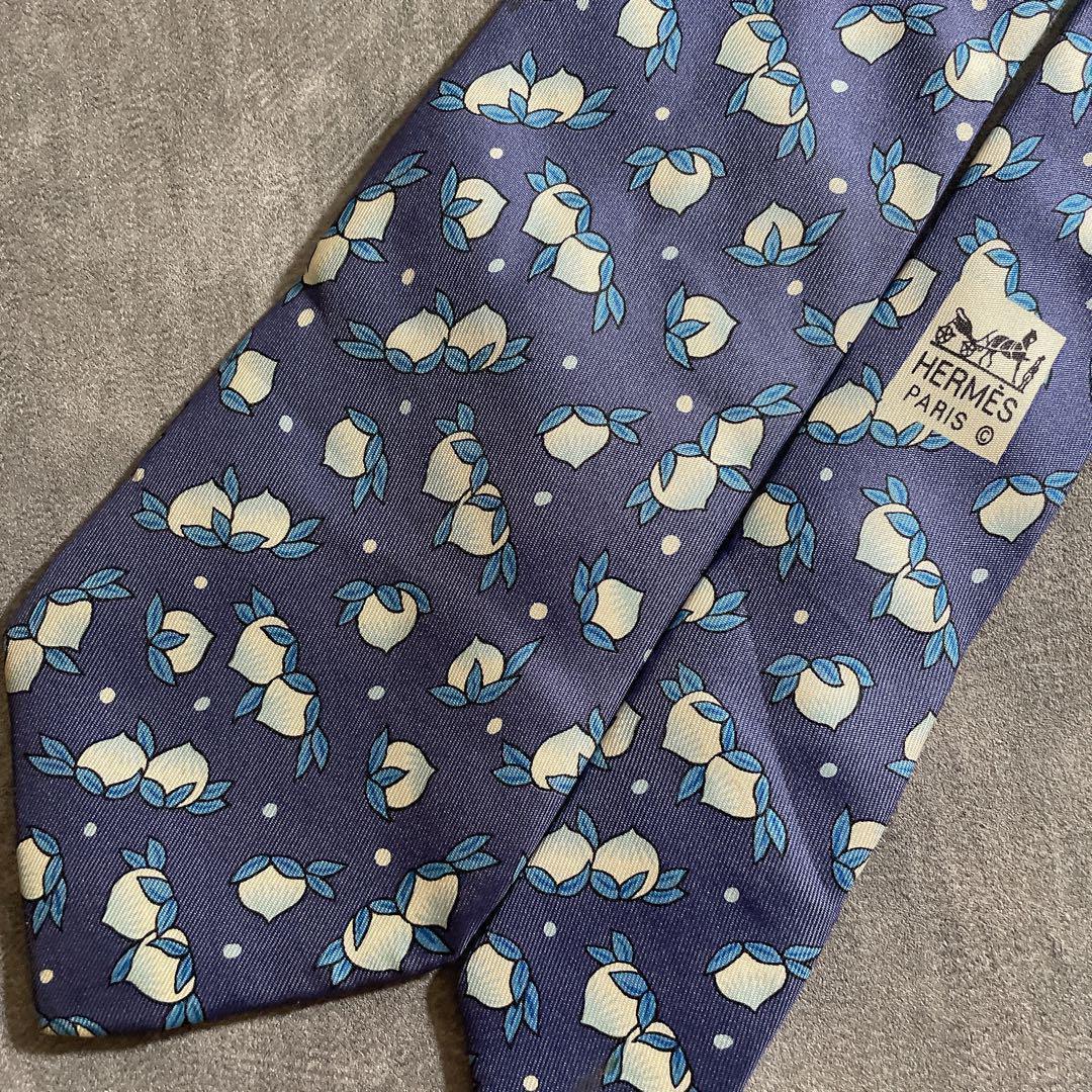 Vintage 極上ウール 濃紺 セットアップスーツ 上下×HERMESネクタイ