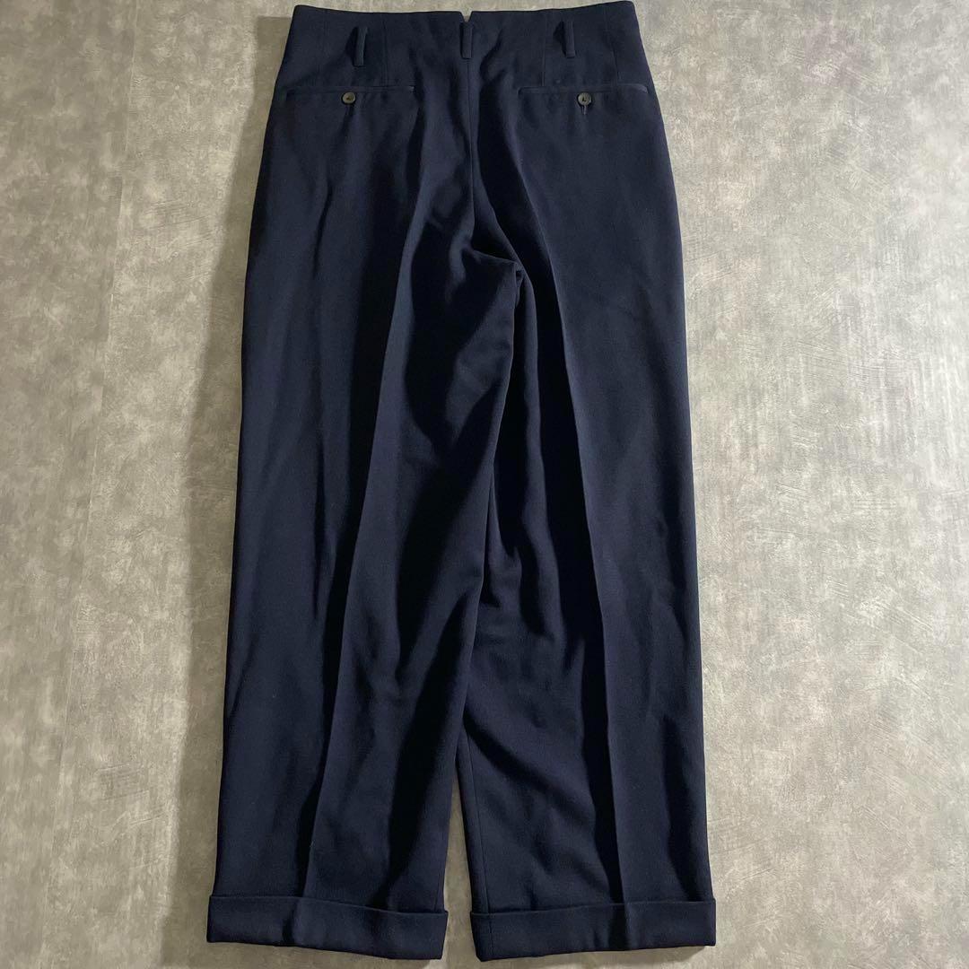 Vintage 極上ウール 濃紺 セットアップスーツ 上下×HERMESネクタイ