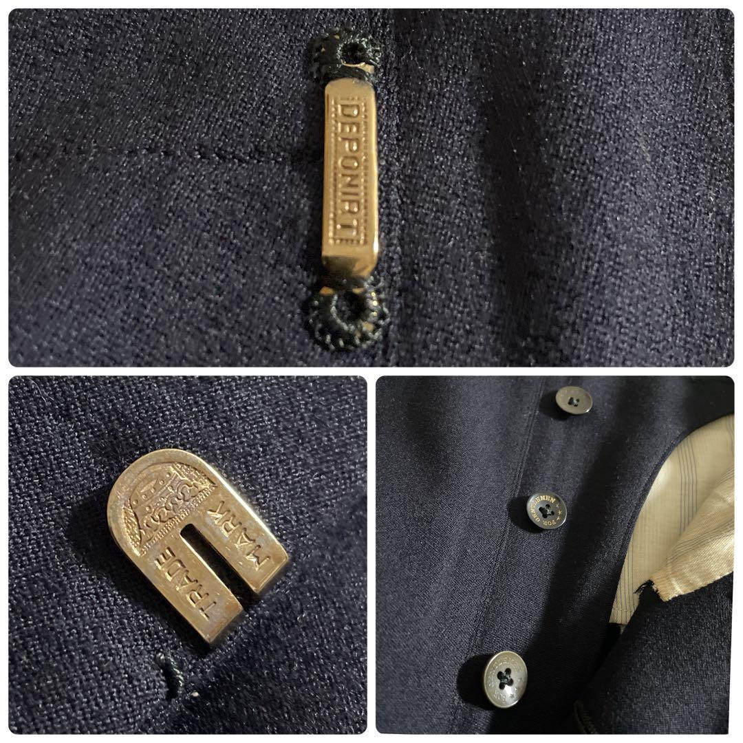 Vintage 極上ウール 濃紺 セットアップスーツ 上下×HERMESネクタイ