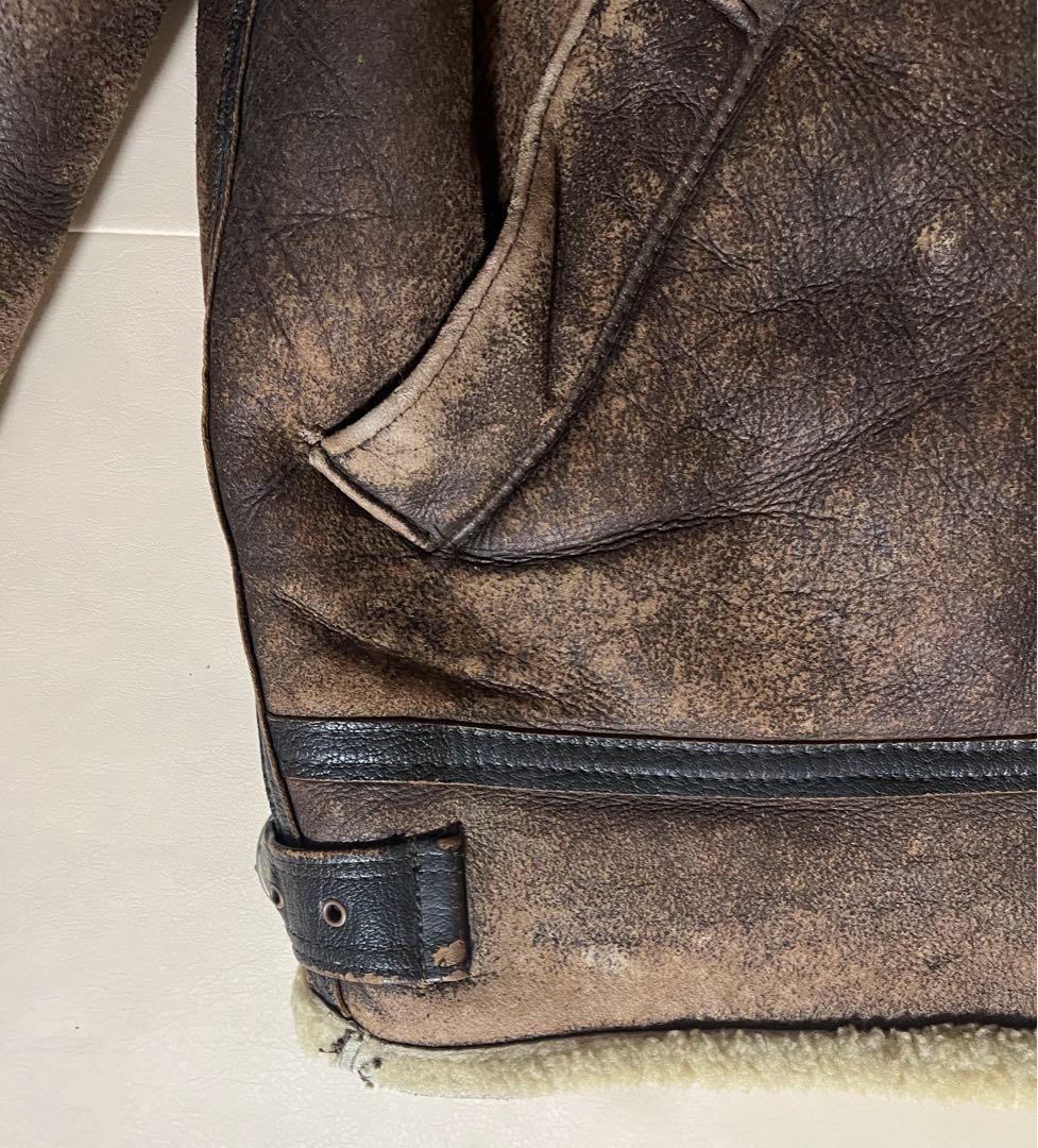 insignia leather ミリタリー B-3 フライトジャケット　70s