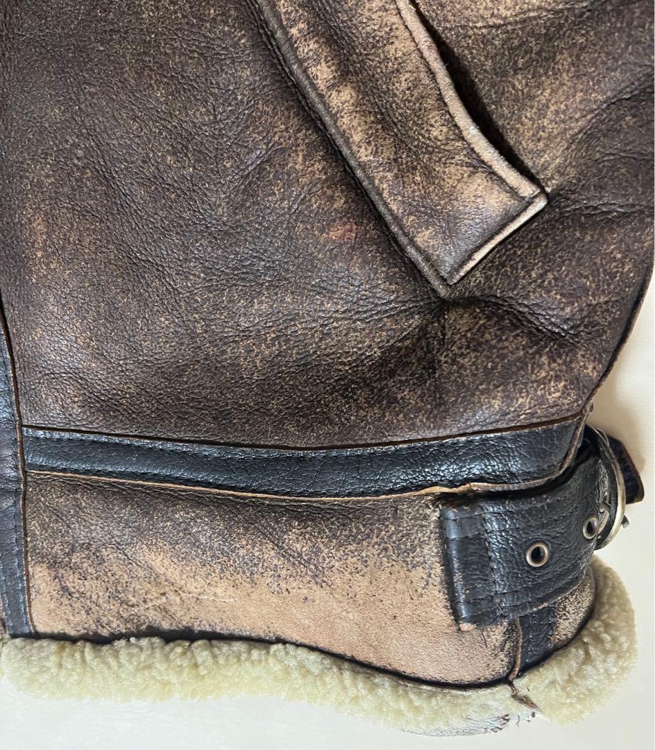 insignia leather ミリタリー B-3 フライトジャケット　70s
