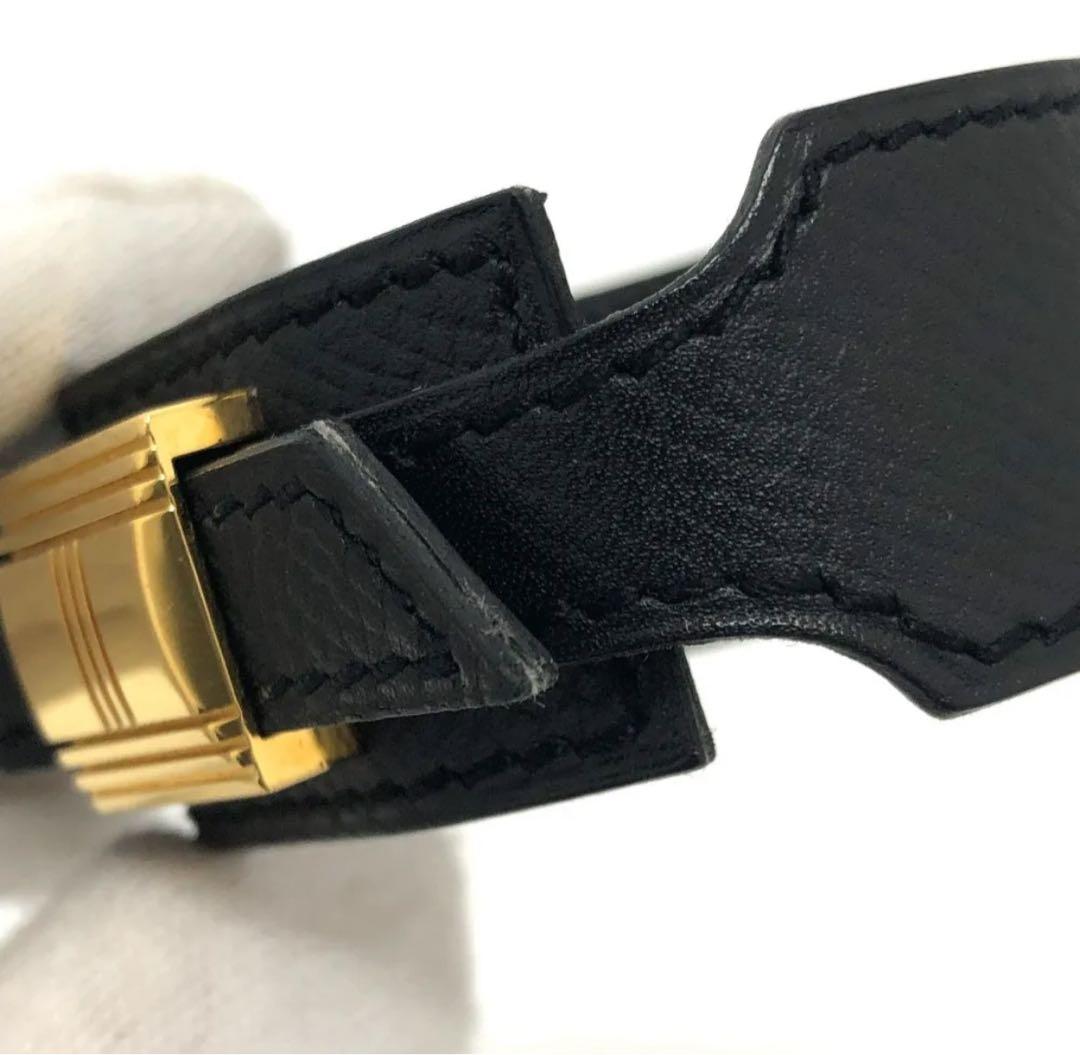 エルメス アルテミス カデナ アクセサリー ブレスレット レザー ブラック