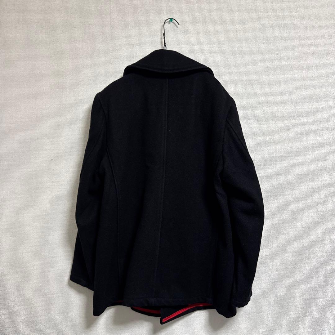 Schott ウール Pコート レザー バックル