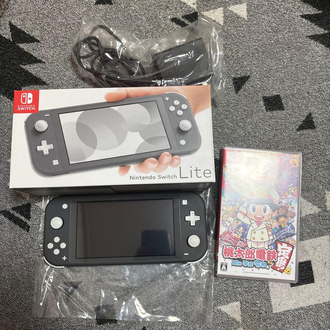 Nintendo Switch Lite グレー 桃太郎電鉄付き