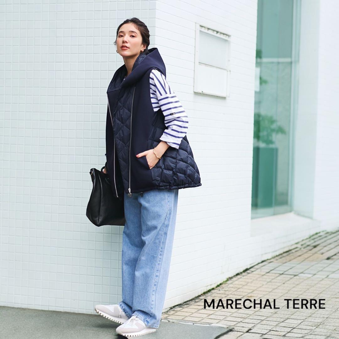 MARECHAL TERRE マルシャルテル ダウンベストパーカー ネイビー M
