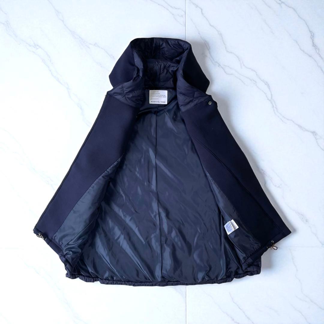 MARECHAL TERRE マルシャルテル ダウンベストパーカー ネイビー M