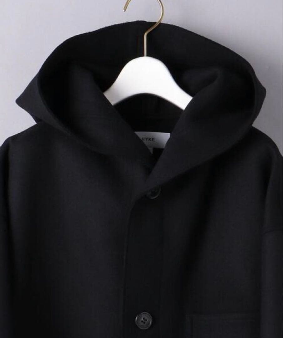 人気‼️新品タグ付き★HYKE HOODED WORK コート 黒