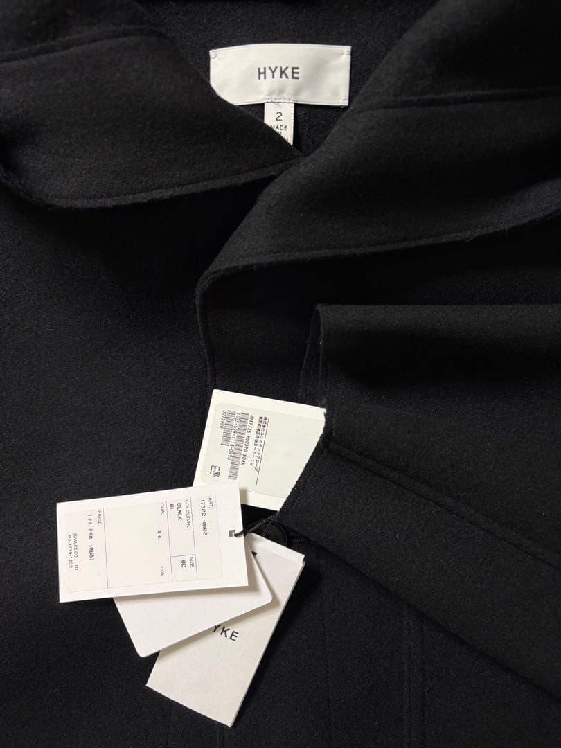 人気‼️新品タグ付き★HYKE HOODED WORK コート 黒