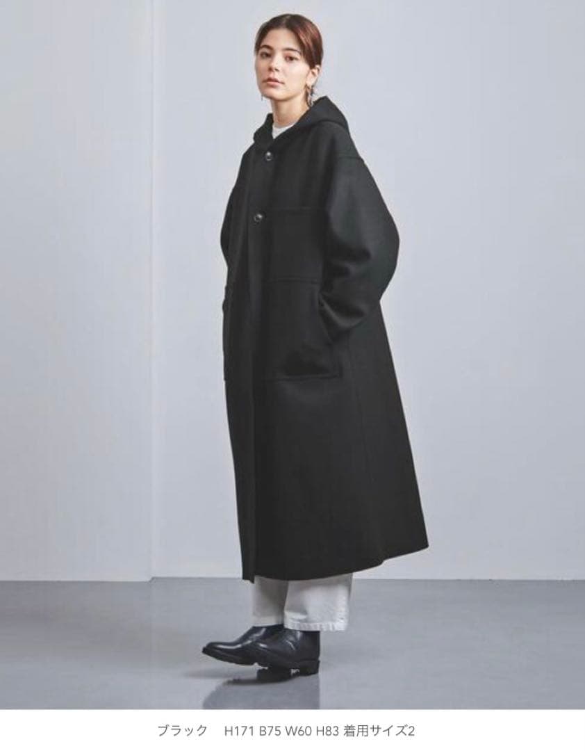 人気‼️新品タグ付き★HYKE HOODED WORK コート 黒