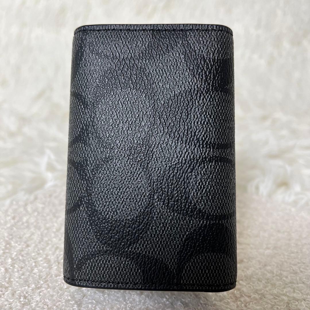 新品未使用　COACH キーケース　キーリング　シグネチャー　5連　保存袋付き