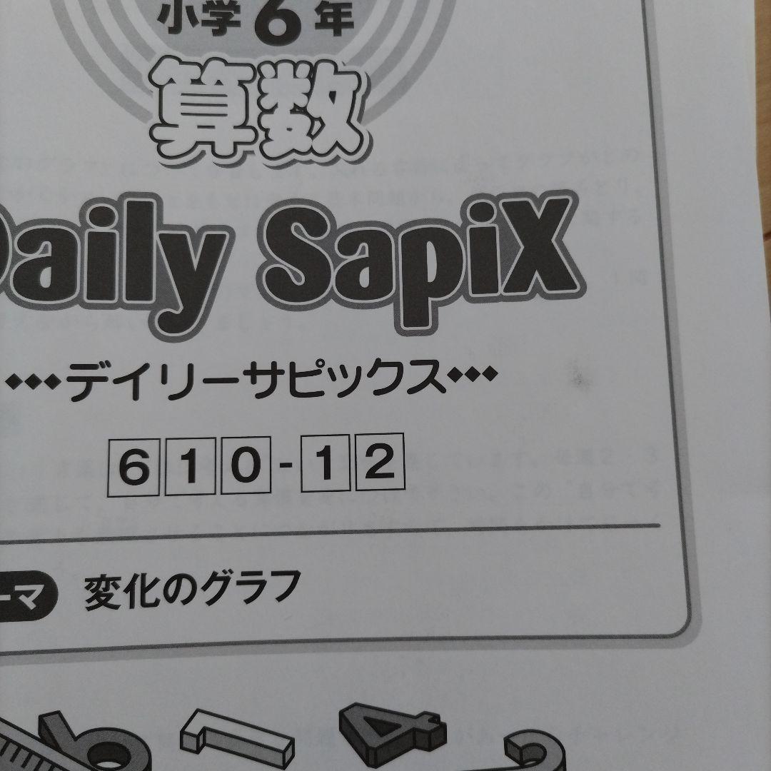 【最新版】2024年 SAPIX 6年 算数テキスト デイリーサピックス/1年分