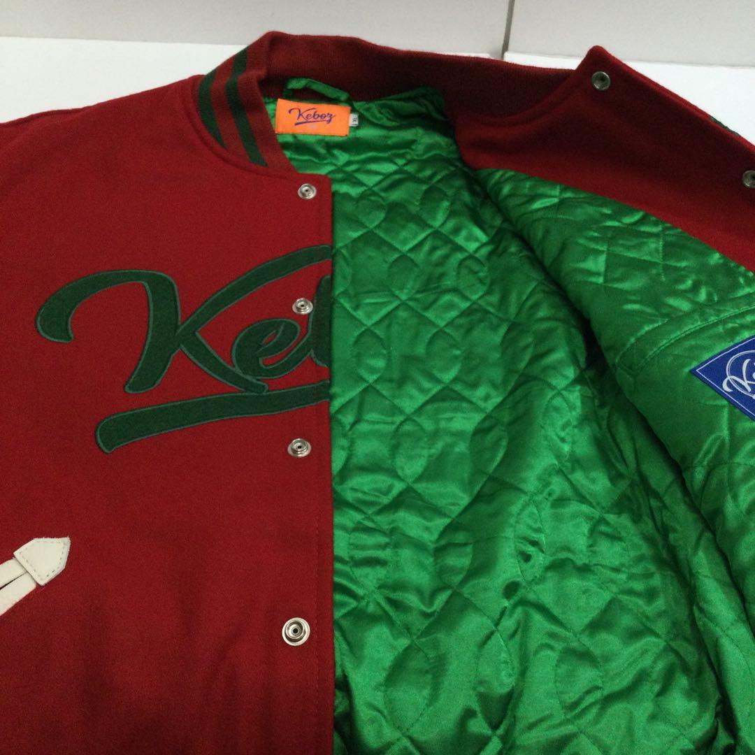 Keboz メルトン&レザーバーシティジャケット　68251112N02S