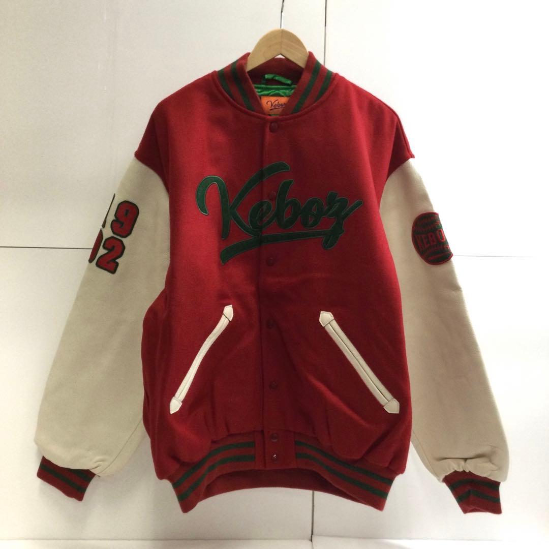 Keboz メルトン&レザーバーシティジャケット　68251112N02S