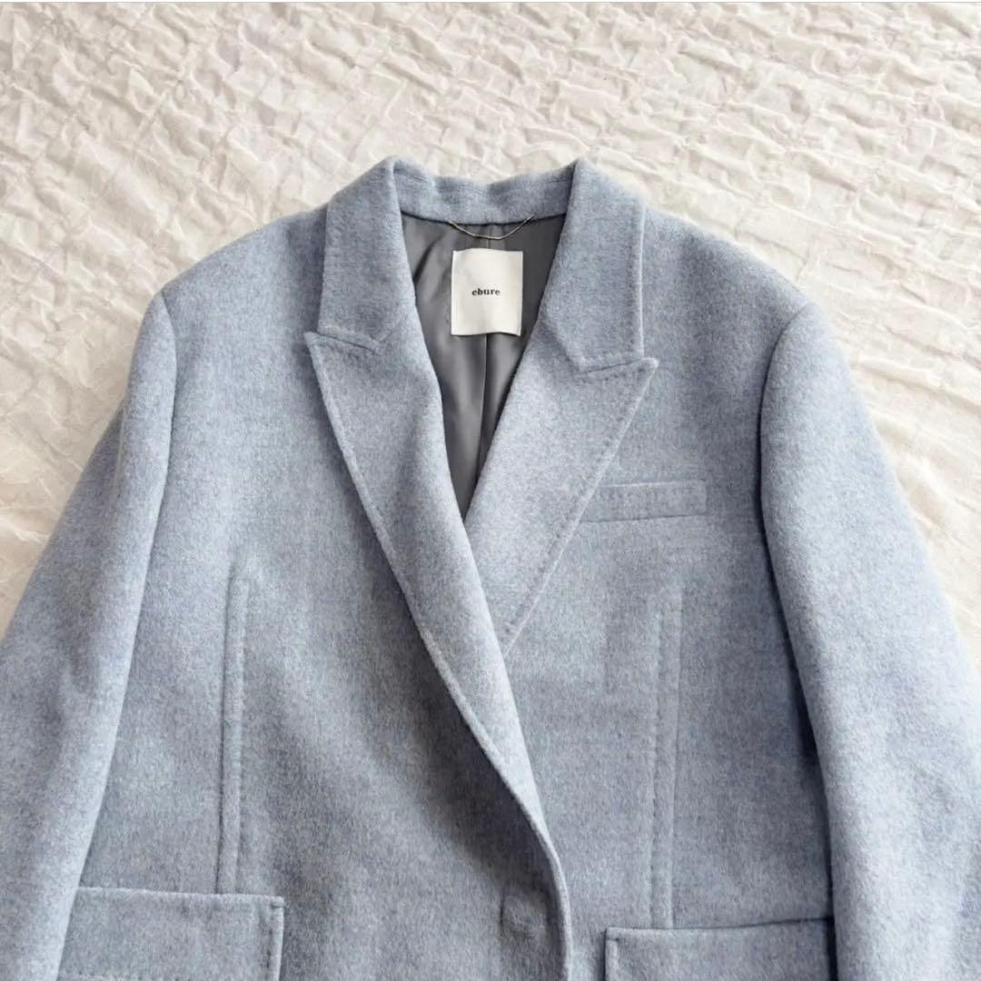 【試着のみ美品】 エブール メランジビーバー ジャコート ウールジャケット