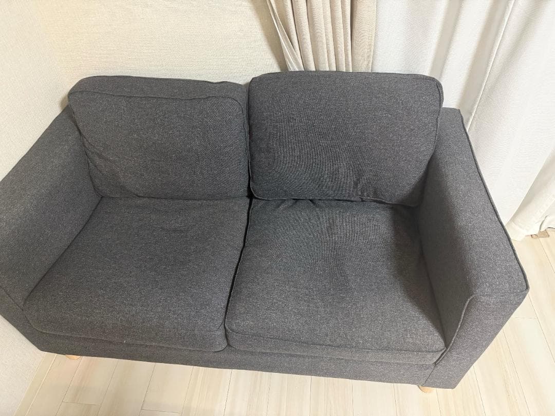 IKEA PÄRUP（ペルプ）2人掛けソファ／グレー(引取のみ)